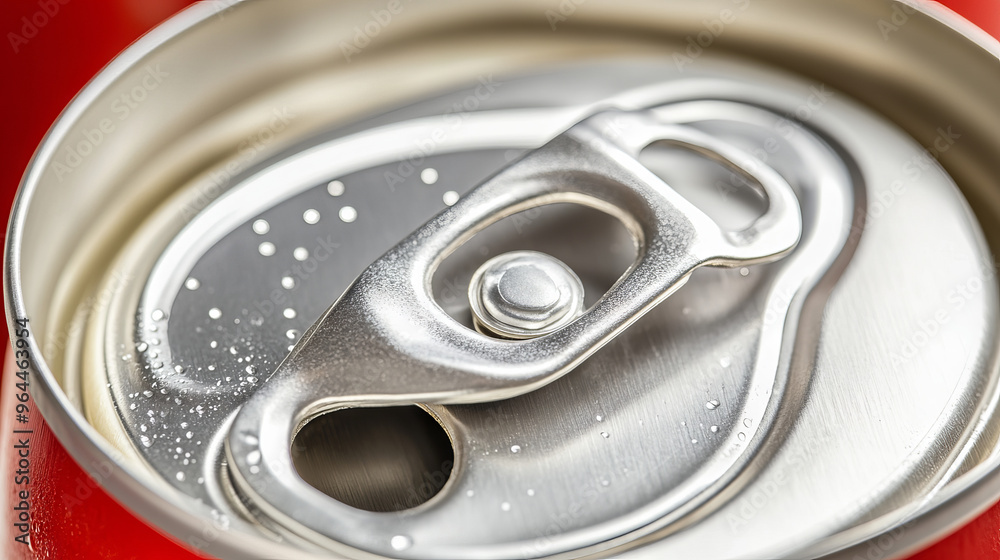 A close-up view of the tab you pull to open a can of drink. A close-up view of the tab you pull to open a can of drink.