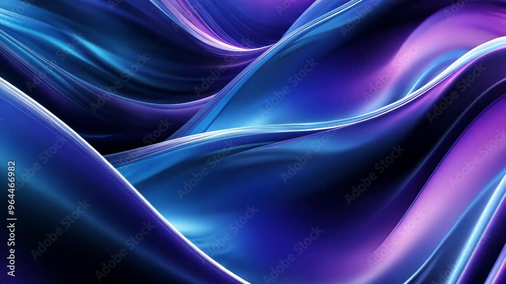 Abstract purple and blue wave design with
