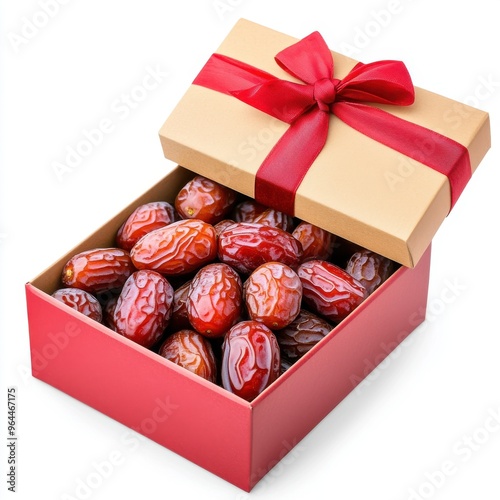 Gift Box of Dates with Red Ribbon