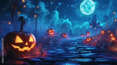 halloween 3D backdrop background