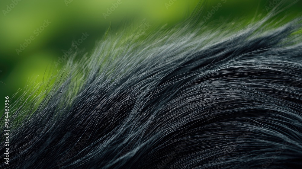 Close-up of dark, textured fur with a natural background, highlighting the softness and detail of the fur strands. Close-up of dark, textured fur with a natural background, highlighting the softness and detail of the fur strands.