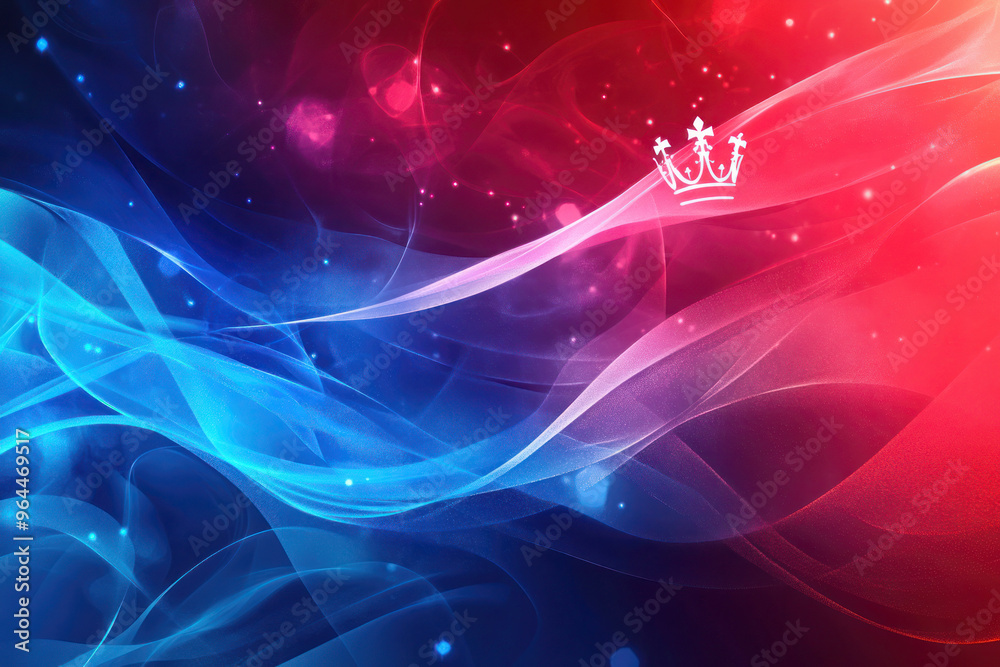 Abstract Background Representing Liechtenstein with Blue and Red Colors, Crown Symbol, Bright Lighting and Fluid Shapes for Microstock Use Abstract Background Representing Liechtenstein with Blue and Red Colors, Crown Symbol, Bright Lighting and Fluid Shapes for Microstock Use