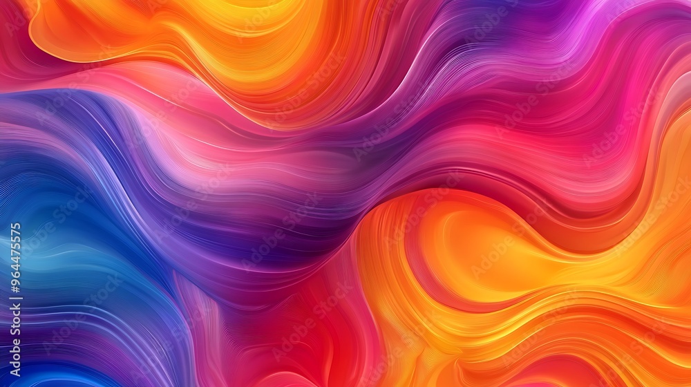 Abstract vibrant waves of color in a dynamic, fluid pattern, showcasing rich gradients and smooth curves in a modern, artistic design. Abstract vibrant waves of color in a dynamic, fluid pattern, showcasing rich gradients and smooth curves in a modern, artistic design.