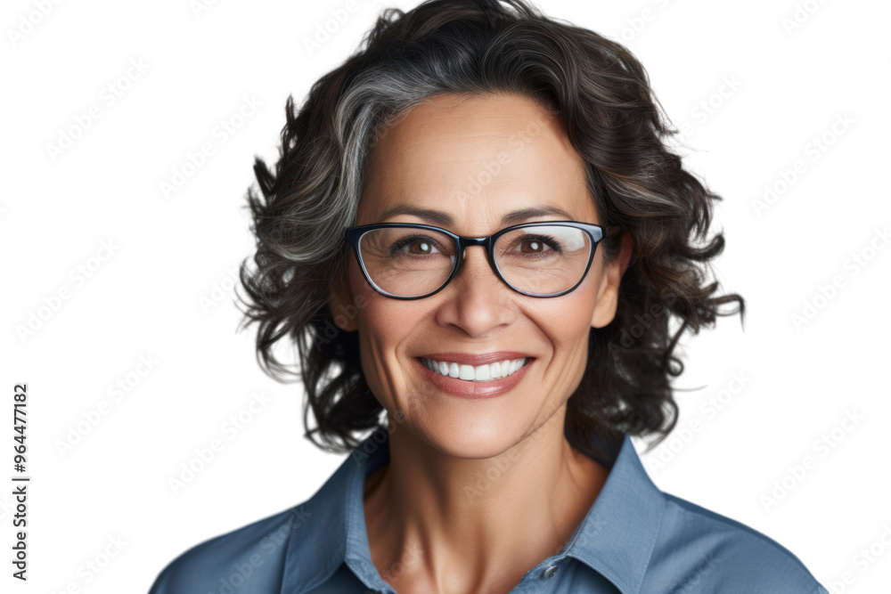 Portrait of an elderly woman with a calm smile, isolated on a white background. Portrait of an elderly woman with a calm smile, isolated on a white background.