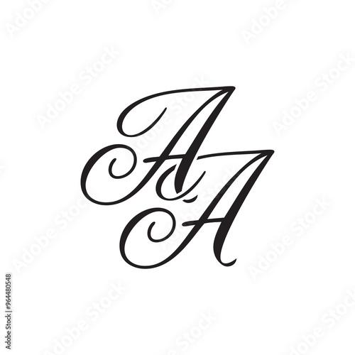 AA initial monogram logo