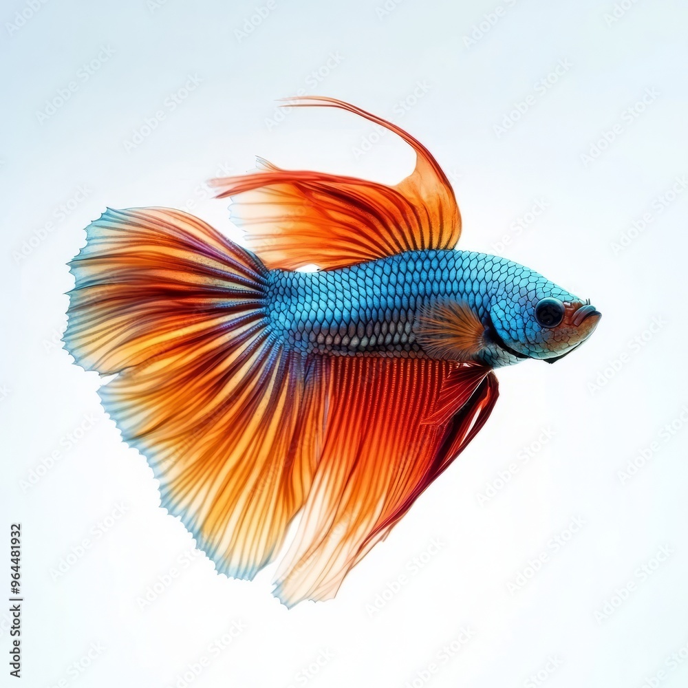 beautiful betta fish underwater photography isolated on white background. beautiful betta fish underwater photography isolated on white background.
