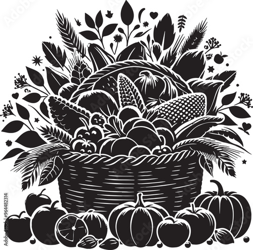 Thanksgiving Silhouette Vector Illustration