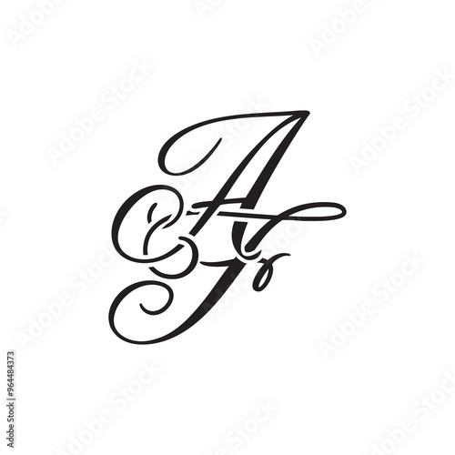 AF initial monogram logo