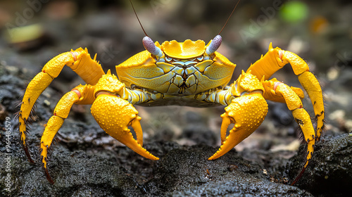 A yellow land crab lives in Cuba. photo