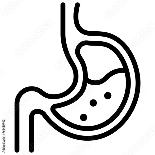 Stomach Icon. Stomach Lining Icon