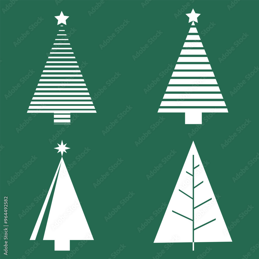 Fototapeta premium set of christmas trees