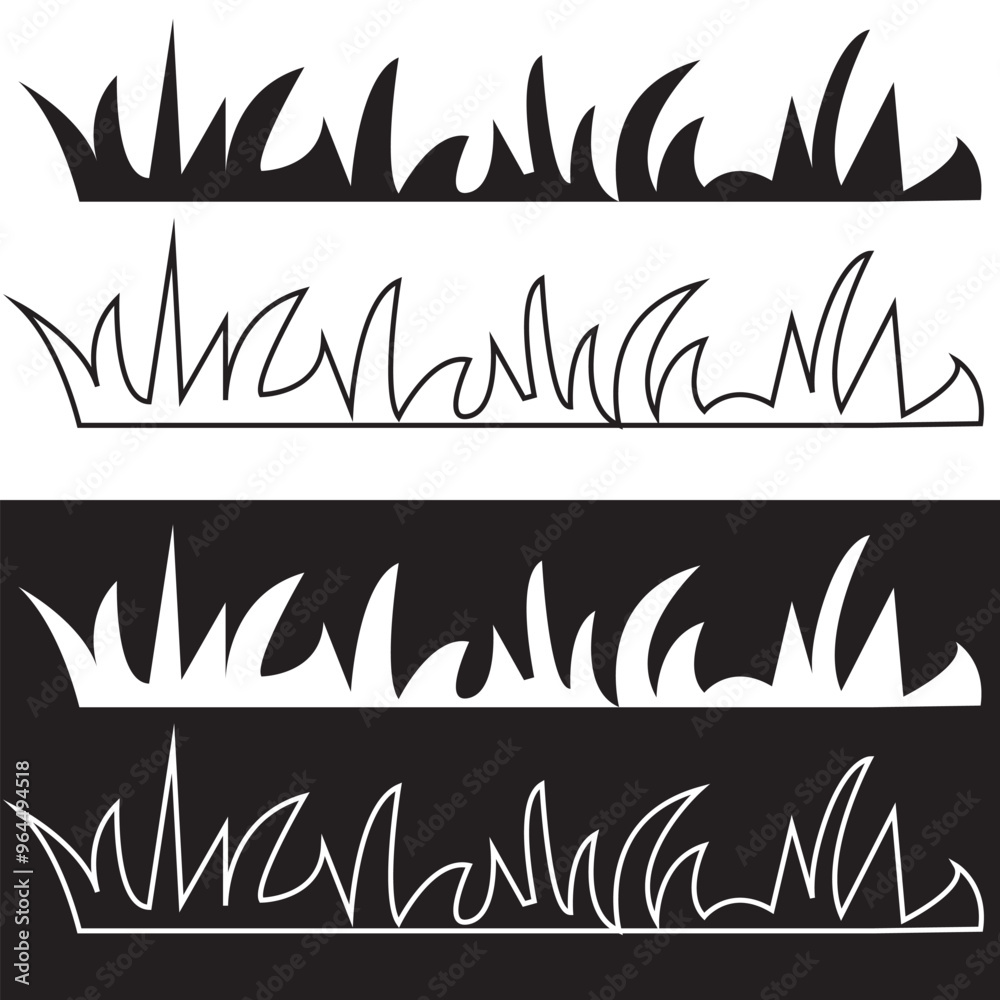 Doodle grass. Sketch natural field grass. Outline hand drawn wild grassy plants. Organic herb silhouette, patterns and blades. Springs garden herbal and grasses border, Vector Illustration. EPS 10 Doodle grass. Sketch natural field grass. Outline hand drawn wild grassy plants. Organic herb silhouette, patterns and blades. Springs garden herbal and grasses border, Vector Illustration. EPS 10