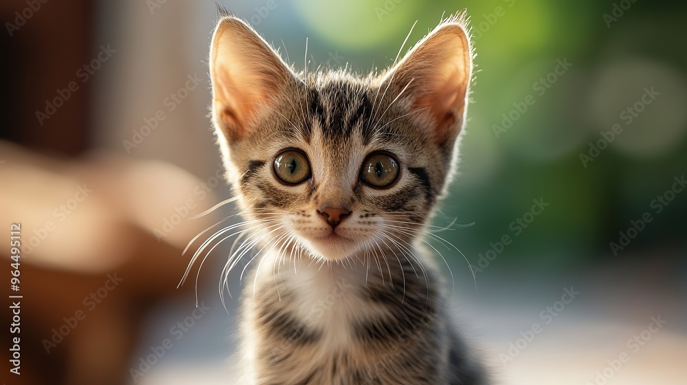 A cute, four-month-old kitten. A cute, four-month-old kitten.