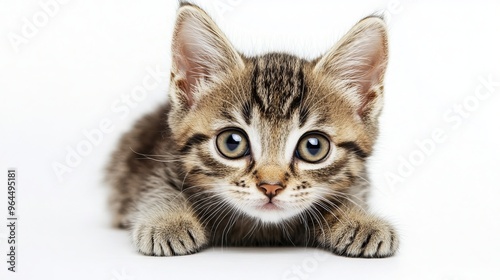 A cute, four-month-old kitten.
