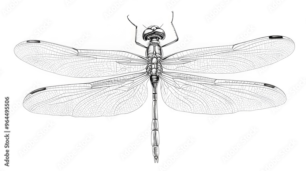Dragonfly Wings from Dots and Lines: A dragonfly in flight, its delicate wings and elongated body drawn with a fine network of dots and thin lines.
Dragonfly Wings from Dots and Lines: A dragonfly in flight, its delicate wings and elongated body drawn with a fine network of dots and thin lines.