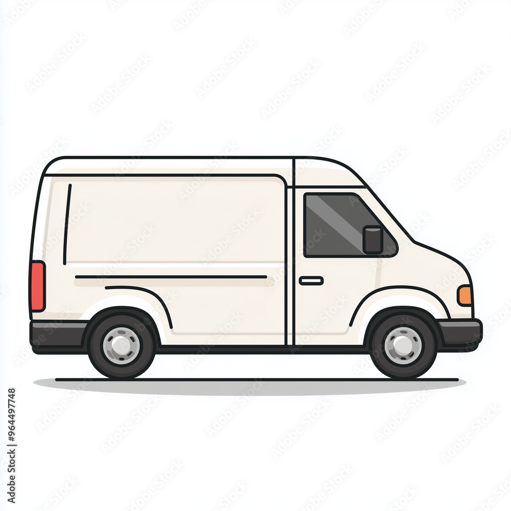 ide profile view of a van icon with bold outlines and smooth curves ide profile view of a van icon with bold outlines and smooth curves