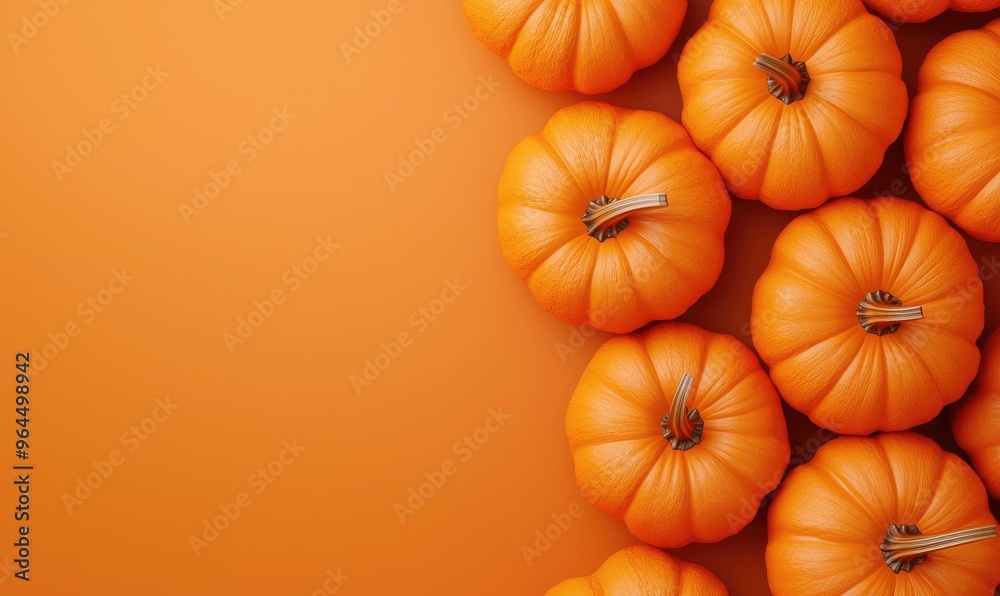 A vibrant cluster of orange pumpkins on a matching background, showcasing autumn and Halloween themes with a minimalist design. A vibrant cluster of orange pumpkins on a matching background, showcasing autumn and Halloween themes with a minimalist design.