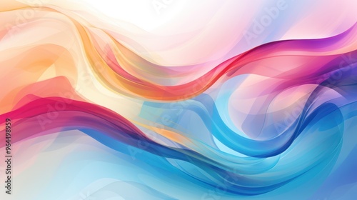 Vibrant Abstract Flowing Colorful Waves - Dynamic Gradient of Swirls