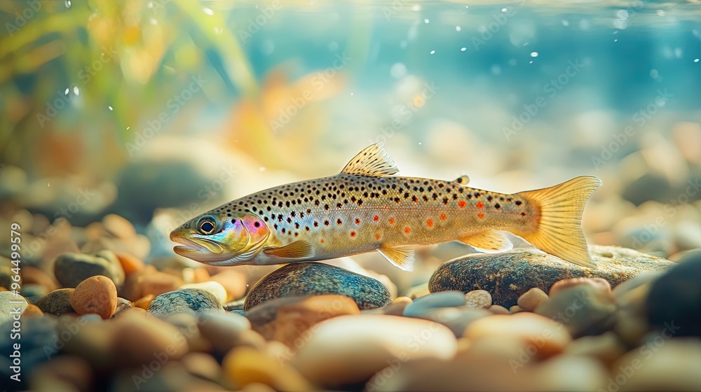 Naklejka premium trout isolated on cute background