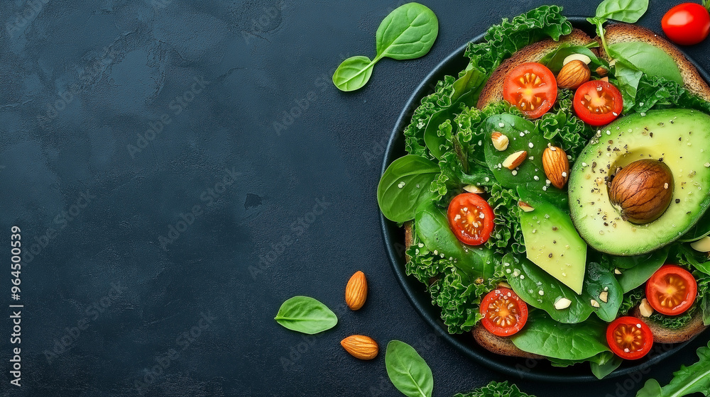 leafy green salad with kale spinach and walnuts leafy green salad with kale spinach and walnuts
