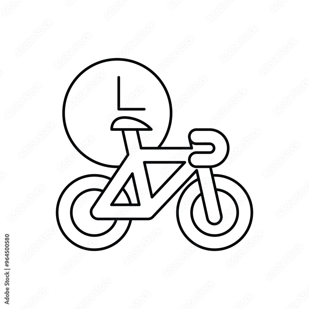 cicling time thin outline icon vector design good for web or mobile app cicling time thin outline icon vector design good for web or mobile app