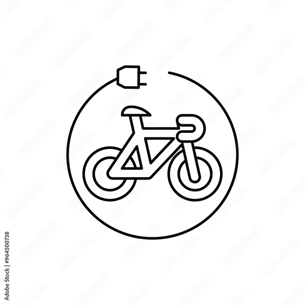 electric bicycle thin outline icon vector design good for web or mobile app electric bicycle thin outline icon vector design good for web or mobile app