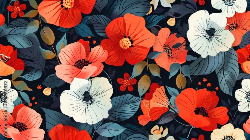 floral pattern wallpaper