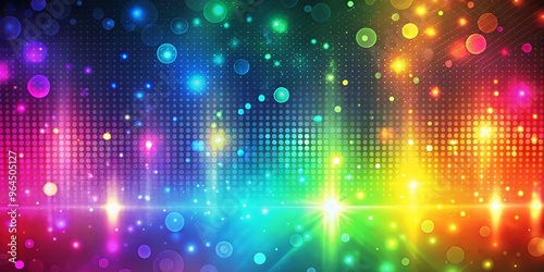 Vibrant abstract wallpaper with bright neon colors and shimmering dots