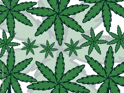 marijuana cannabis leaf background vector