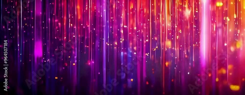 Vibrant, colorful neon lights on a dark background, creating a futuristic, digital, and abstract composition perfect for technology and sci-fi themes.