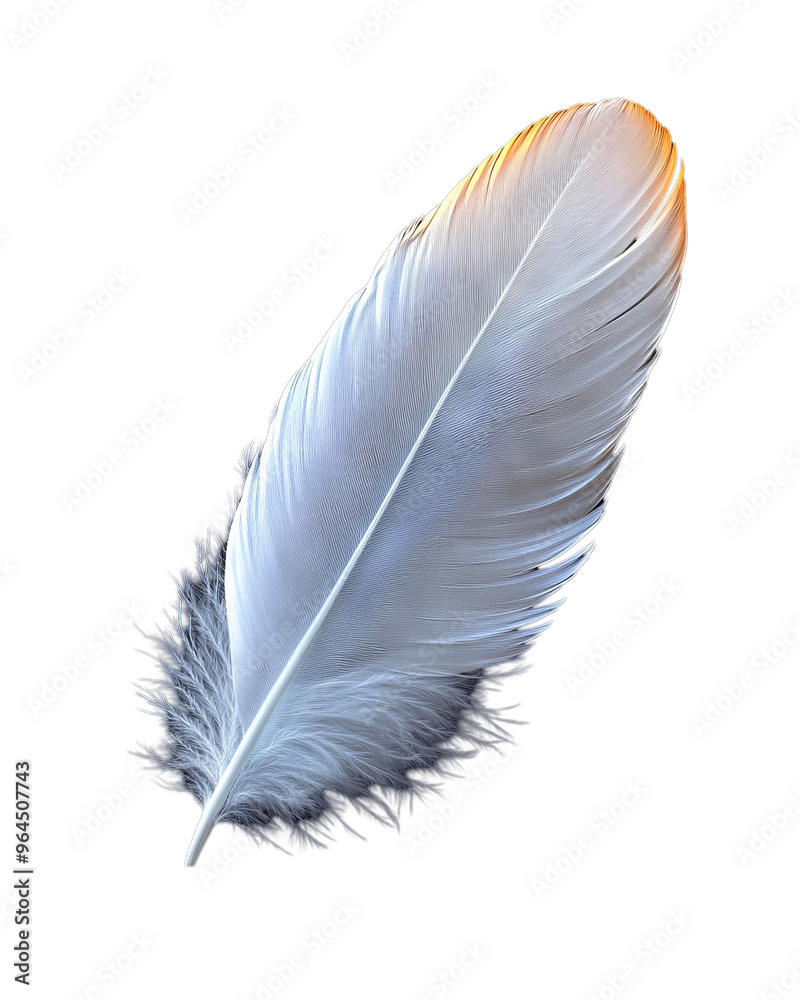White Bird Feather Close-Up: Soft Texture and Delicate Details White Bird Feather Close-Up: Soft Texture and Delicate Details