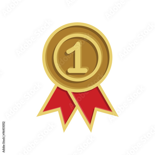 first place medal. champion award. Modern hd design style. Suitable for competitions, competitions, sports, education, result. vector design template