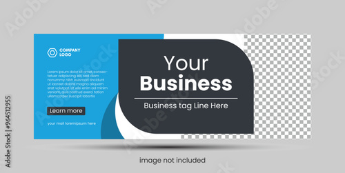 Digital business facebook cover photo web banner social media linkedin post design template
