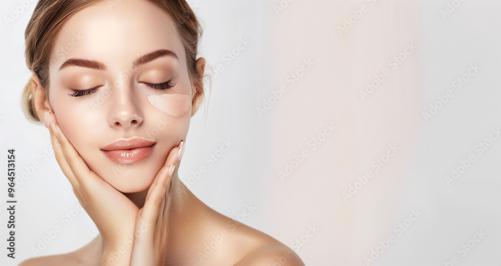 Close-Up of a Beautiful Young Woman with Radiant, Healthy Skin Close-Up of a Beautiful Young Woman with Radiant, Healthy Skin