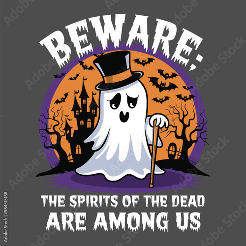 Halloween party t shirt design Vector Graphics. Print ready Halloween t-shirt design.