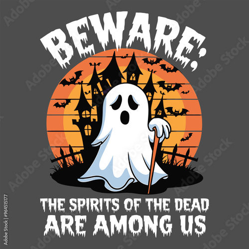 Halloween party t shirt design Vector Graphics. Print ready Halloween t-shirt design.