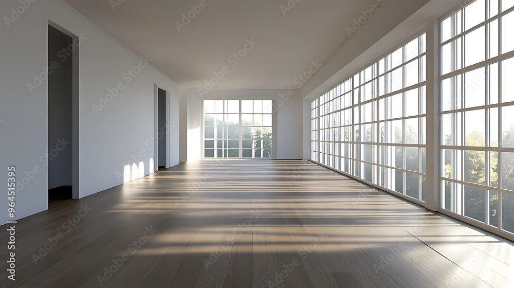 Spacious Modern Room With Large Windows Spacious Modern Room With Large Windows