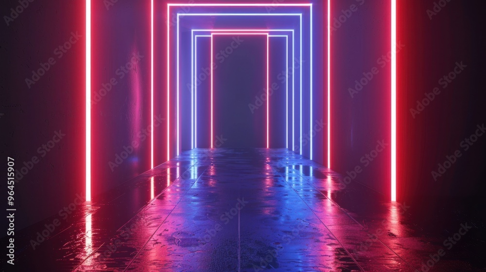 Neon Lights Tunnel Neon Lights Tunnel