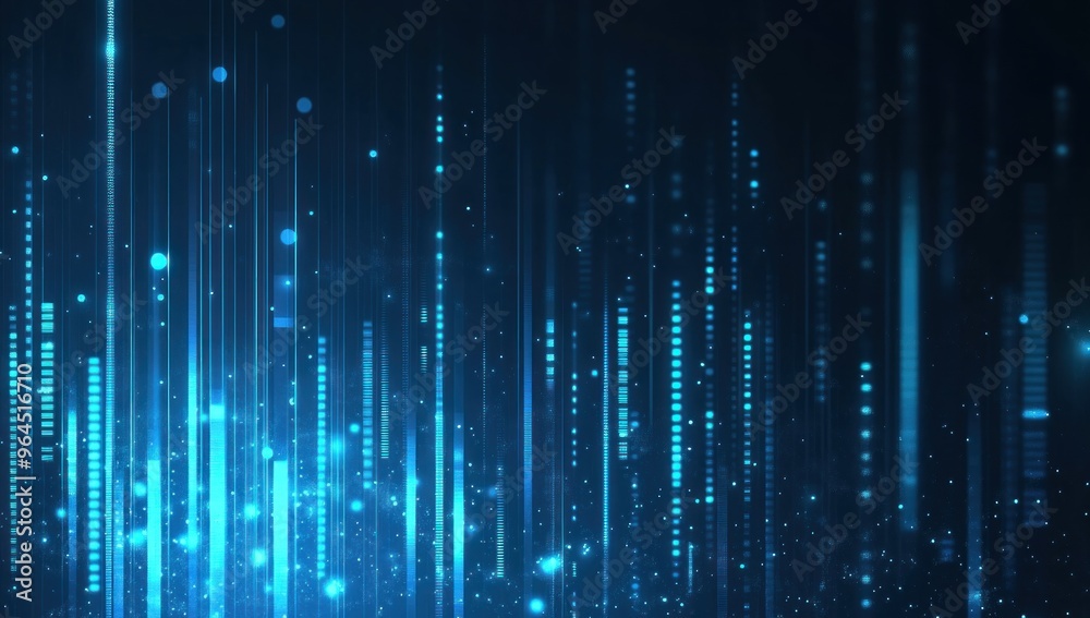 Abstract Digital Background with Blue Glowing Lines