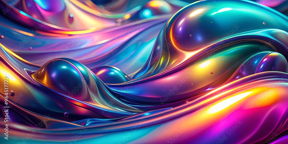 Vibrant holographic neon fluid background perfect for futuristic designs and presentations Vibrant holographic neon fluid background perfect for futuristic designs and presentations