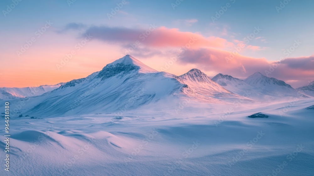 Christmas setting among icy heights. Christmas setting among icy heights.