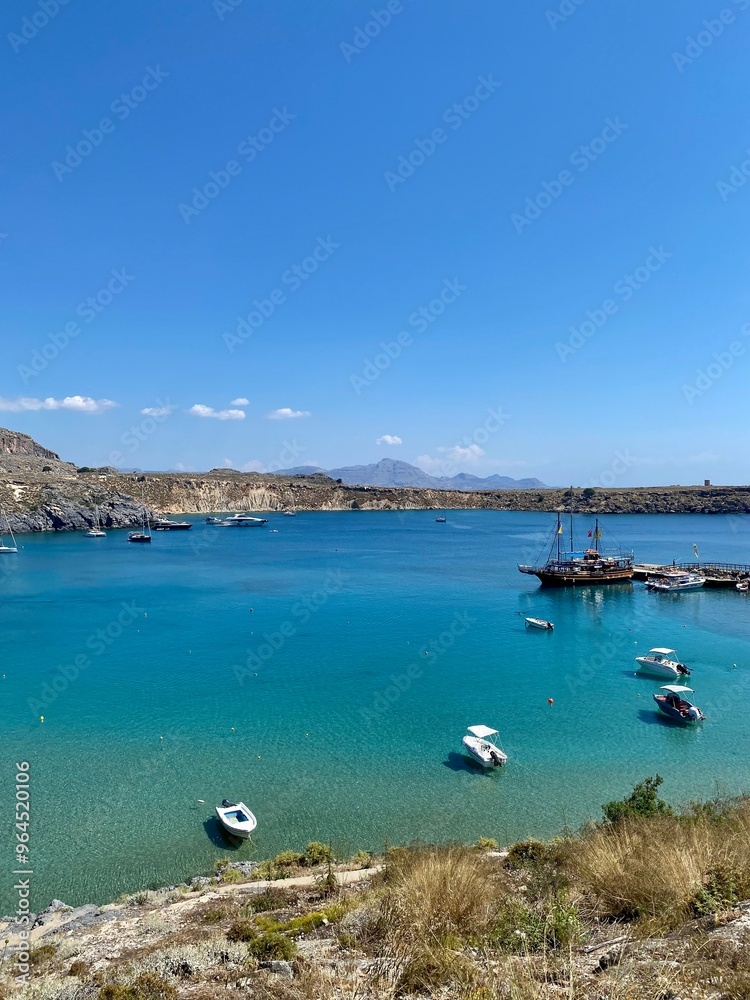 Naklejka premium boats in bay