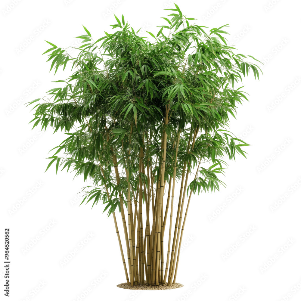 A lush green bamboo plant with multiple stalks growing in a garden setting, showcasing its vibrant foliage and natural elegance A lush green bamboo plant with multiple stalks growing in a garden setting, showcasing its vibrant foliage and natural elegance