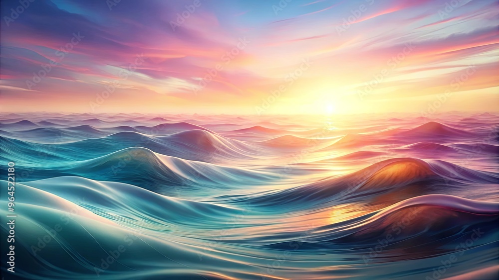 Abstract waves in calming pastel colors with soft highlights and textures Abstract waves in calming pastel colors with soft highlights and textures