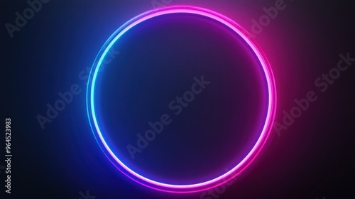 Neon Circle Abstract Background