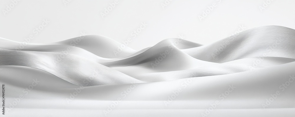 Naklejka premium Abstract design with silver gradients and smooth flowing lines creating a serene and calming visual experience