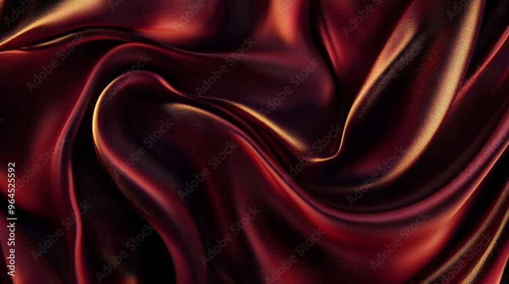 Fototapeta premium image features rich, flowing red fabric with soft, elegant folds and a velvet-like texture, evoking a sense of luxury and warmth