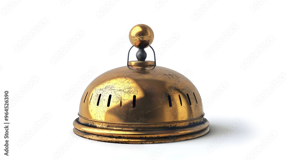 Isolated hotel service bell on a white background