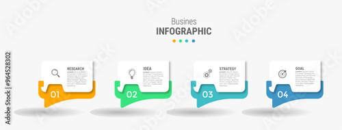 Steps infographic design vector graphic business