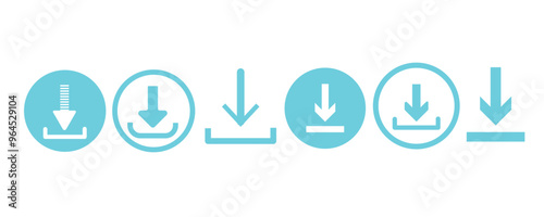 Download icon set vector. install symbol. Software download icon. Download button Collection.